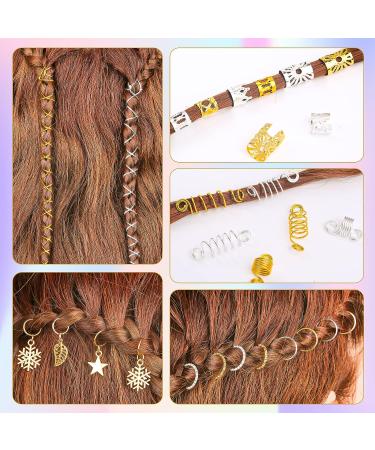 259PCS Hair Jewelry Accessories for Women - Hair Loc Wire Wrapped Adornment for Dreadlocks with Beads, Charms, Rings, Cuffs, and Clips - Hair Decorations Set - Buy Online on GoSupps.com