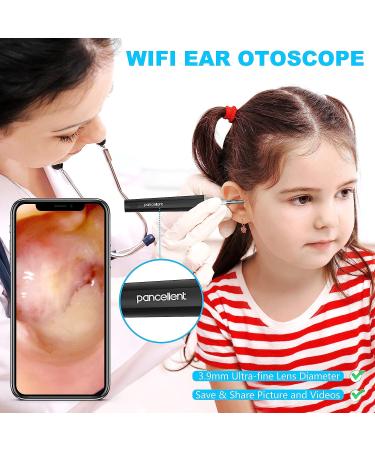 Pancellent Digital Otoscope Camera with Ear Wax Removal Tools - Ear Scope for iPhone, iPad, Android Smart Phone (Basic Edition Black) - Buy Online on GoSupps.com