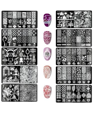 33Pcs Nail Stamper Kit with Image Plates, Gradient Nails Sponges, Scraper Set & Storage Bag - Nail Art Stamping Template Set for Easy DIY Designs - Buy Online on GoSupps.com