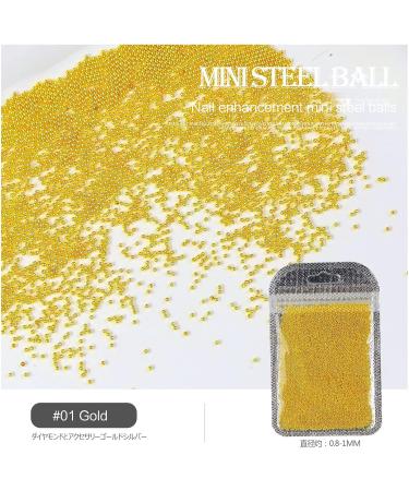 FEIlei 1 Bag Nail Art Mini Metal Beads Micro Caviar Nails Beads 3D Nail Art Decorations Silver - Buy Online on GoSupps.com