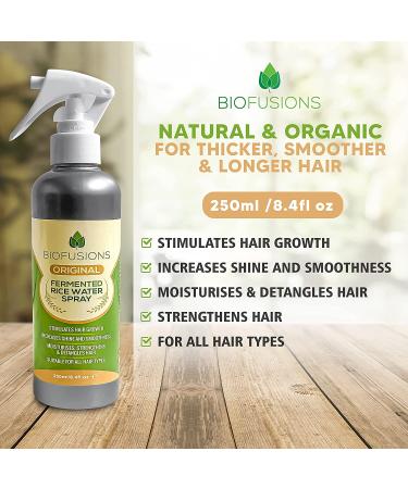 Biofusions Fermented Rice Water Hair Spray for Growth & Moisture - Vegan Formula | For Damaged, Dry, Curly & Frizzy Hair - Buy Online on GoSupps.com