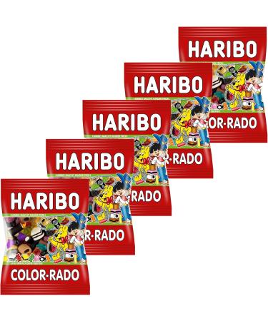  HARIBO Haribo Color-Rado Colorrado Fruit Eraser Wine Gum Rubber Bears Liquorice Liquorice Blend Pack of 5 in a Bag - Buy Online on GoSupps.com