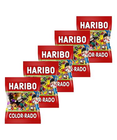 HARIBO Haribo Color-Rado Colorrado Fruit Eraser Wine Gum Rubber Bears Liquorice Liquorice Blend Pack of 5 in a Bag