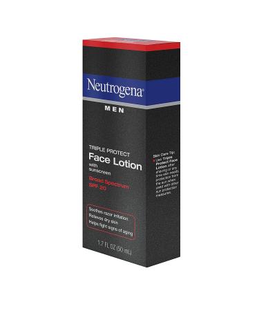 Neutrogena Men's Triple Protect Daily Face Lotion SPF 20 - Pack of 3 - Buy Online on GoSupps.com
