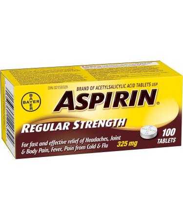 ASPIRIN Regular Strength Tablet 325 mg 100 tablets - Buy Online on GoSupps.com