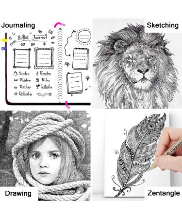 Micro Fineliner Drawing Pens Set - 6 Black Waterproof Ink Artist Supplies for Sketching, Journaling, Manga, and Watercolor - Fine Line Archival Inking Markers with 6 Tip Sizes - Buy Online on GoSupps.com