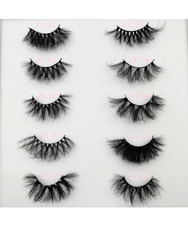 Ellazzle 25mm Dramatic Fluffy Mink Lashes - Wholesale Pack of 10 Pairs for Thick Volume 3D Eyelashes - Reusable and Luxurious - 1 Count - Buy Online on GoSupps.com