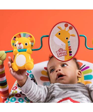 Bright Starts Playful Pinwheels Portable Baby Bouncer with Vibrating Seat and Toy Bar - 19.8x13.1x3.4 Inch - Ages 0-6 Months - Buy Online on GoSupps.com