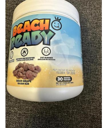 Yummy Sports Beach Ready Fat Burner Supplement - Stimulant Free Pre Workout Powder For Men & Women - Promote Weight Loss Improves Metabolism - 180g 30 Serving - Sour Grape - Buy Online on GoSupps.com