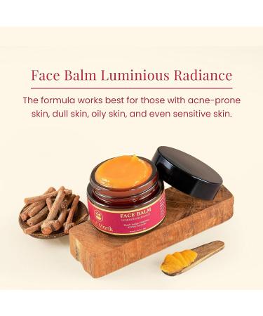 Ayurvedic Face Balm - Luminous Radiance | Brightening & Calming for Sensitive Skin | Blood Orange White Turmeric & Manjishtha - 30g - Buy Online on GoSupps.com