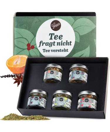 Gepp's delicatessen Mini Tea Set I Tea Gift Set with 5 Bio Tea Mibles I Small compilation for all tea lovers with the well -known tea varieties i ideal gift set or try set - Buy Online on GoSupps.com