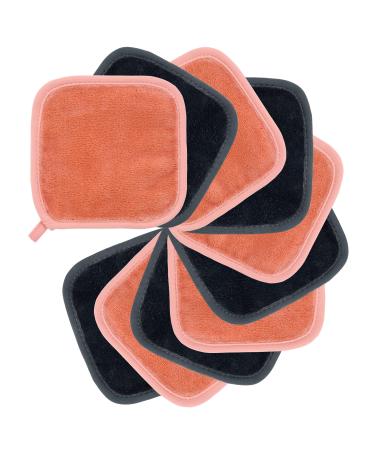 Polyte Premium Hypoallergenic Chemical Free Microfibre Fleece Makeup Remover and Facial Cleansing Cloth 15x15 cm 10 Pack (Dark Gray Pink) - Buy Online on GoSupps.com