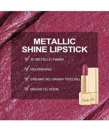 Oulac Love Particle Metallic Burgundy Lipstick - Vegan & Cruelty-Free High Impact Lipcolor 4.3g/0.15oz - Buy Online on GoSupps.com