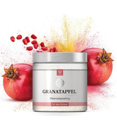 Lowell 500g body peeling made of sea salt for shower and sauna - peeling with nourishing jojoba oil - body scrub - pomegranate pomegranate 500 g (1 Pack)