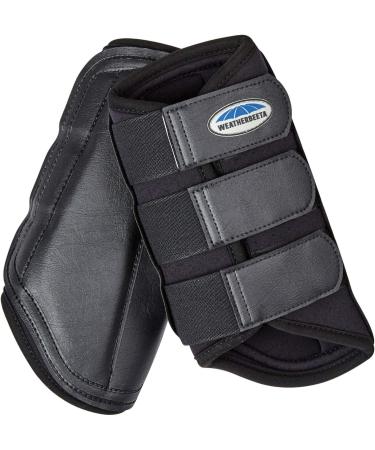 Weatherbeeta Single Lock Brushing Boots (Cob) (Black/Turquoise) - Buy Online on GoSupps.com