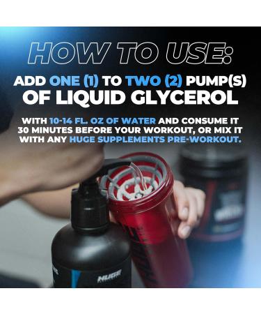 Huge Supplements Liquid Glycerol Supplement Enhances Muscle Pumps Increases Muscle Fullness Boosts Endurance Cellular Hydration Agent Clean & Convenient Pump Top Unflavored (60 Servings) - Buy Online on GoSupps.com