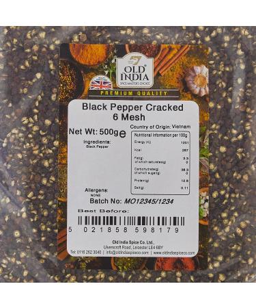 Old India Black Pepper Cracked 6 Mesh 500g - Premium Quality Spice (Pack of 1) - Buy Online on GoSupps.com