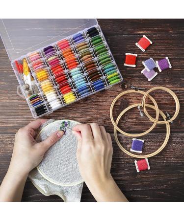 Peirich Embroidery Floss Cross Stitch Supplies Kit with Organizer Box - Perfect Gift for Halloween, Christmas, Birthday - Buy Online on GoSupps.com