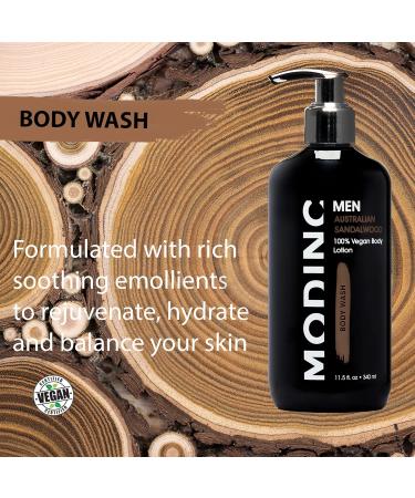 Modinc Luxury Australian Sandalwood Body Wash Hydration Blend Vegan Cruelty Free Pump 11.5 Ounces - Buy Online on GoSupps.com