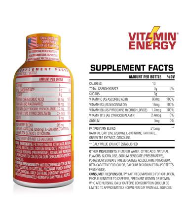 Vitamin Energy Immune+ Tango Orange Shots | Energize & Support Immune System | Sugar & Carb-Free | 7+ Hours Energy | 24 Pack 1.93 fl oz - Buy Online on GoSupps.com