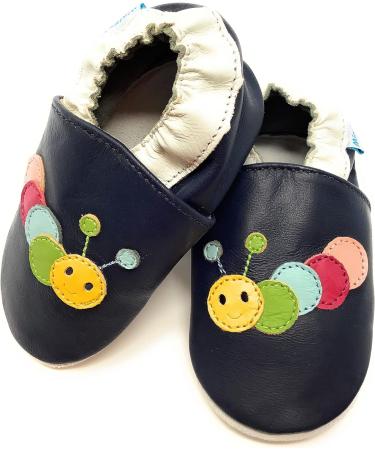 MiniFeet Premium Soft Leather Baby Shoes - Buy 4 Pairs, Get 1 Free! Toddler Shoes 0-6 Months to 4-5 Years - Caterpillar Design - Buy Online on GoSupps.com