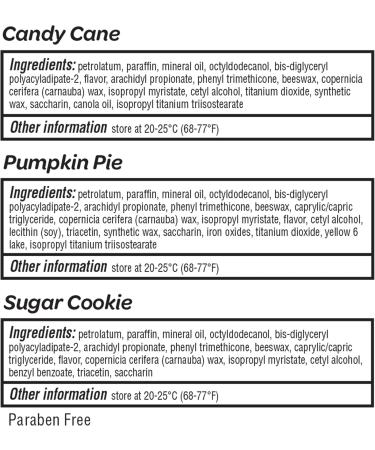 ChapStick Holiday Collection Lip Balm Tube 0.15 Ounce Each (Candy Cane Pumpkin Pie & Sugar Cookie Flavors 1 Blister Pack of 3 Sticks Great Gifts for Women Candy Cane Pumpkin Pie & Sugar Cookie 3 Count (0.15 Ounce Each) - Buy Online on GoSupps.com