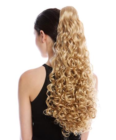 WIG ME UP - 9563B-V-24B hairpiece braid ponytail long voluminous heavily curled curly blonde golden blonde 60 cm