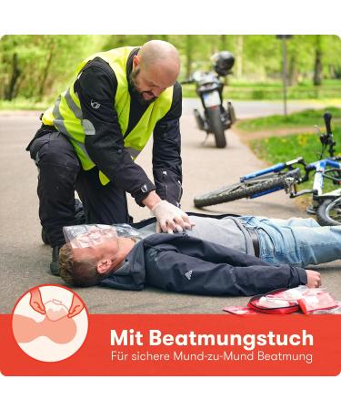 Purahelp 2024 Motorcycle First Aid Kit - DIN 13167 & StVO Compliant | Compact & Includes Ventilation Towel - Buy Online on GoSupps.com