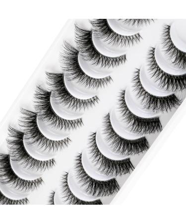 Shop 3D False Lashes - Handmade Natural Look Fluffy Strip Lashes | 10 Pairs Multipack - Buy Online on GoSupps.com