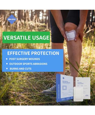 Sterile Non Woven Island Wound Dressing 4X6" | Extra Large Adhesive Gauze Pads | Breathable & Absorbent Latex Free - 15 Packs - Buy Online on GoSupps.com