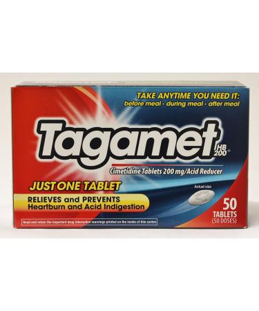 Tagamet Acid Reducer 200 mg 50 Tablets