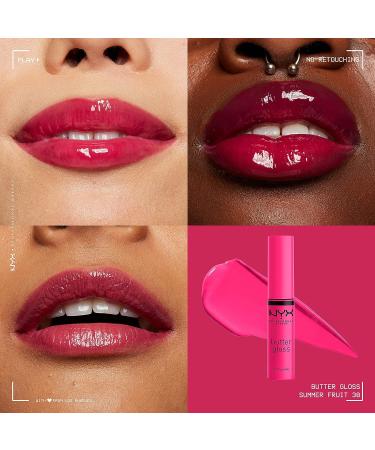 NYX Butter Gloss Summer Fruit - Hot Pink Lip Gloss 0.27 Fl Oz - Buy Online on GoSupps.com