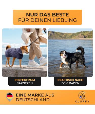 Cluffy Premium Dog Bathrobe - Ultra-Absorbent Summer Dog Clothing & Accessories | Improved Velcro Fastener (L) - Buy Online on GoSupps.com