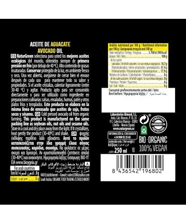  NaturGreen Naturgreen Avocado Oil 250ml Organic - Buy Online on GoSupps.com