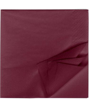 HEKU 100 Monochrome Napkins - 3-Layer 33x33cm | Highly Absorbent & Stylish Bordeaux | Uniform Quality for Events & Gastronomy | Practical 5-Pack - Buy Online on GoSupps.com