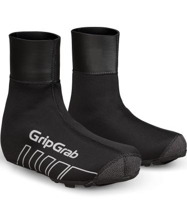 GripGrab RaceThermo X Waterproof Winter Gravel MTB Cycling Shoe Covers Neoprene Offroad Cold Weather Biking Overshoes Black - Single XXL (EU 46/47 - UK 11.5/12.5)