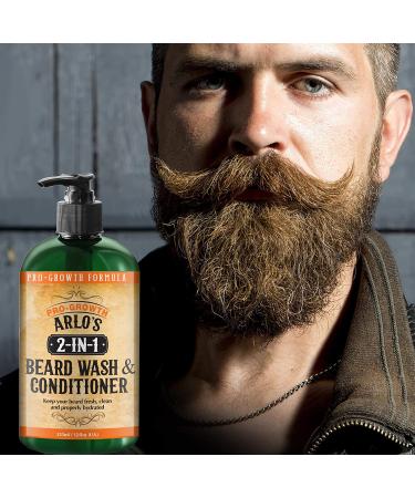 Arlo 2-in-1 Beard Wash & Conditioner 12 oz. - Pro Growth Formula - Buy Online on GoSupps.com