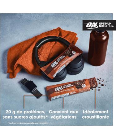 Optimum Nutrition Protein Crisp Bar (10x65g) Chocolate Brownie Crisp - Buy Online on GoSupps.com