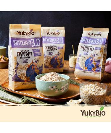 Sottolestelle srl YukyBio Organic buckwheat flakes ideal for a healthy breakfast rich source of fiber and protein 100 Made in Italy 1 pack of 500 g - Buy Online on GoSupps.com