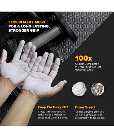 Friction Labs Quick Grip Secret Stuff Liquid Chalk 75mL - Made in USA - Skin Friendly - Ideal for Rock Climbing, Weightlifting, Gym, Tennis - Trusted by Pro Athletes - Best Workout Chalk (Alcohol-Free) - Buy Online on GoSupps.com