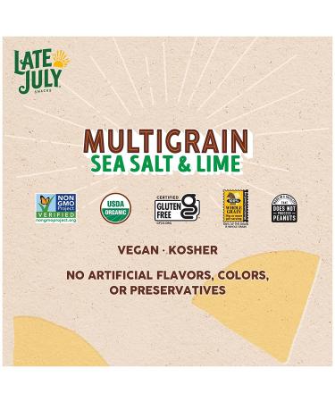 Late July Organic Multigrain Sea Salt & Lime Tortilla Chips - 7.5 oz Bag - Buy Online on GoSupps.com
