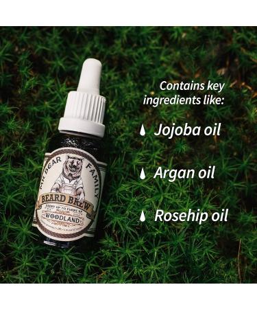Woodland Beard Oil for Men - Hydrating Jojoba + Argan Oil Blend for Healthier Hair Growth - 30ml Pack of 1 - Buy Online on GoSupps.com
