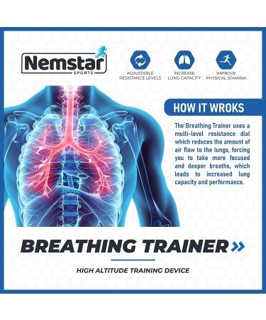 Nemstar Breathing Exercise Device Lung Exerciser Device for Expiratory Inspiratory Muscle Trainer for Lung Capacity Respiratory Therapy Lung Breathing Exerciser for Training Inhale Health o2 Trainer - Buy Online on GoSupps.com