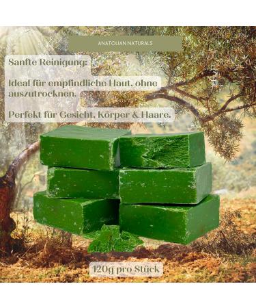  Gedikum Anatolian Naturals Original Turkish Laurel Soap 80% Laurel Oil 20% Genuine Turkish Olive Oil with Laurel & Olive + 160g Vegan Handmade - Buy Online on GoSupps.com