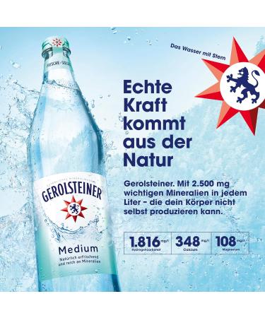 Buy Gerolsteiner Medium Sparkling Water (24 x 0.5L) - Refreshing 500ml Bottles - International Shipping Available - Buy Online on GoSupps.com