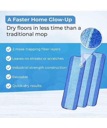Turbo Mop Pads for Bona - Microfiber Reusable Floor Pad Replacement (3 Pack) - Buy Online on GoSupps.com