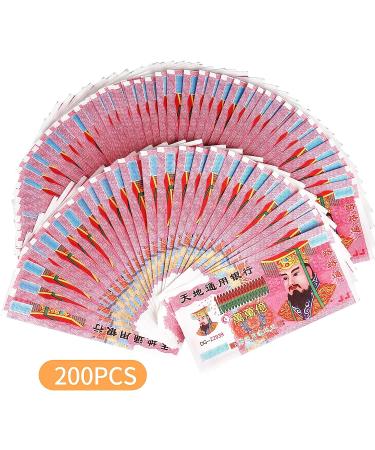 200 Piece Chinese Joss Paper Money for Funerals & Ancestor Worship - Heaven Bank Notes for Good Fortune - Buy Online on GoSupps.com