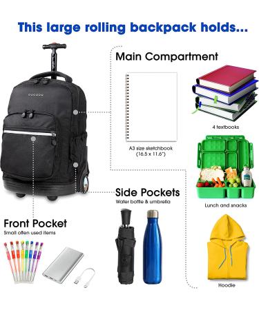 J World New York Sunrise Rolling Backpack - Black, One Size, 18 - Buy Online on GoSupps.com