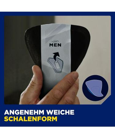 TENA MEN Protective Shield Extra Light - 112 Individually Packaged Hygienic Inlays for Men - Ultra-Thin Urine Protection - Monthly Supply (8 x 14) - Black - Buy Online on GoSupps.com