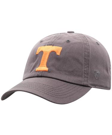 Top of the World Men's Adjustable Relaxed Fit Charcoal Icon Hat Tennessee Volunteers